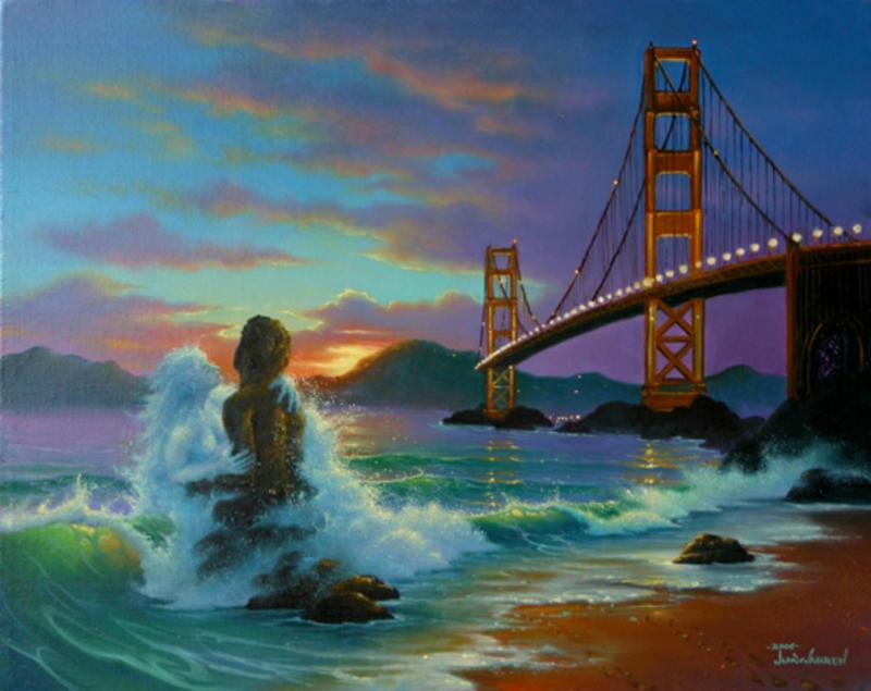On A Warm San Francisco Night By Jim Warren