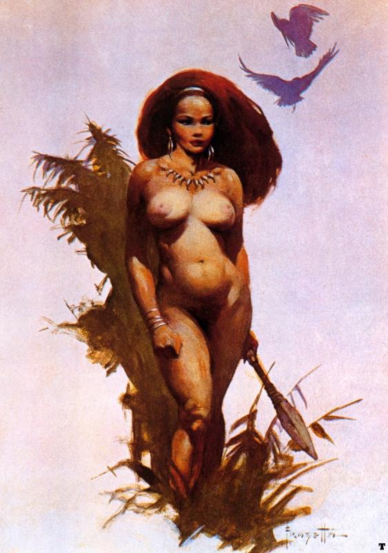 Primitive Beauty By Frank Frazetta