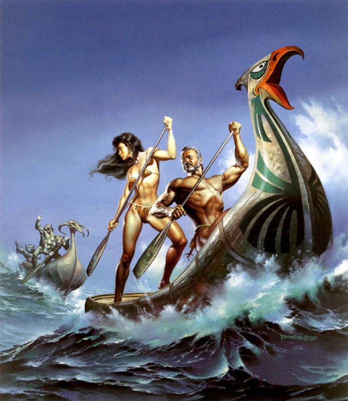 Rowing By Boris Vallejo