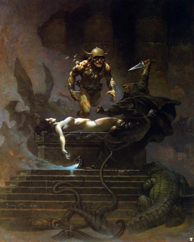 Sacrifice By Frank Frazetta