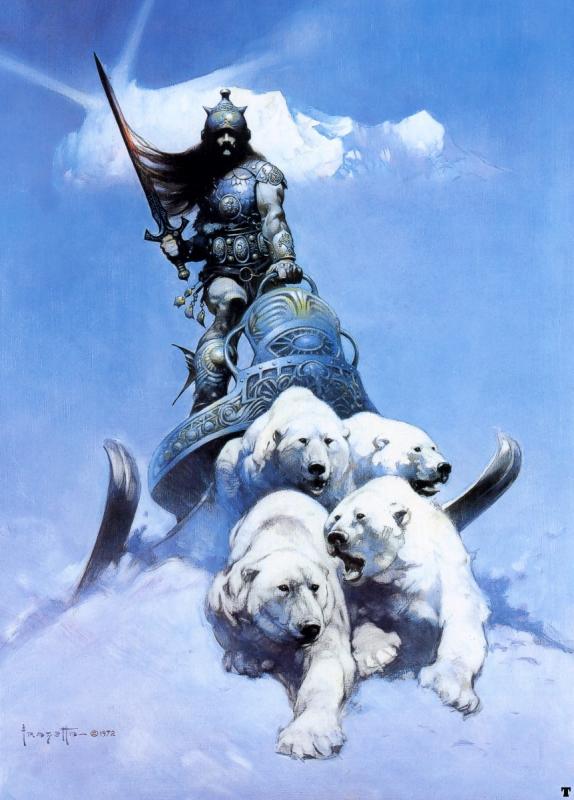Silver Warrior By Frank Frazetta