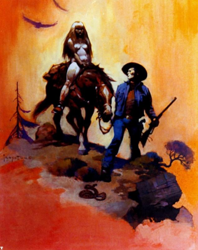 Snake Bit By Frank Frazetta