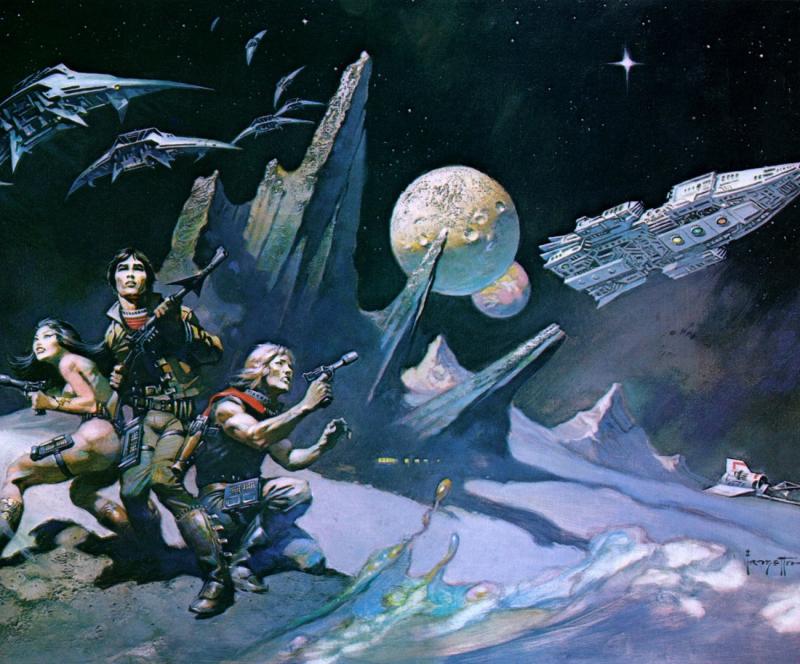 Space 103 Attack By Frank Frazetta