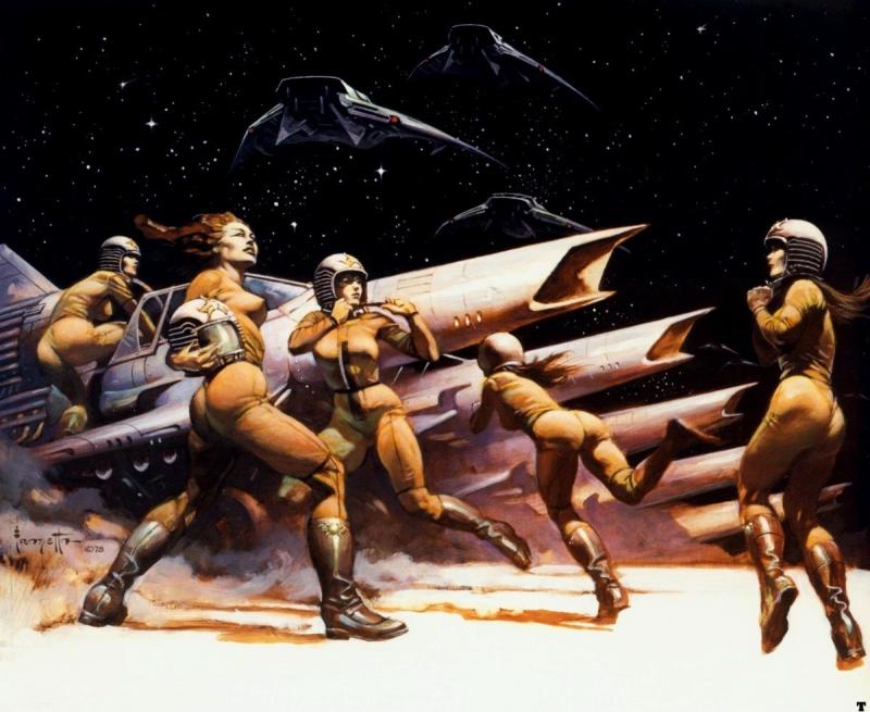 Space 104 Attack By Frank Frazetta