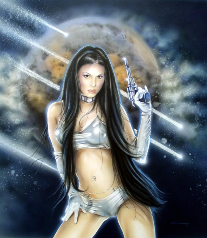 Space Girl By Michael Calandra