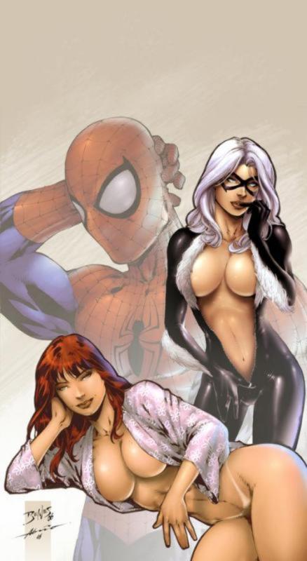 spider man mary jane and black cat