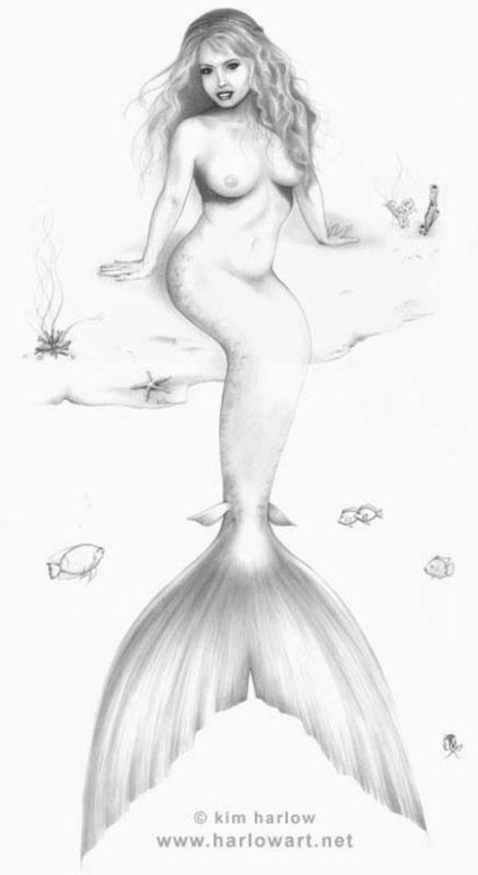 Study Little Mermaid By Kim Harlow