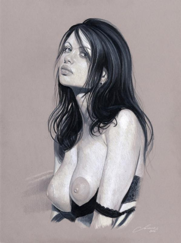 Study For Brunette By Lorenzo Sperlonga