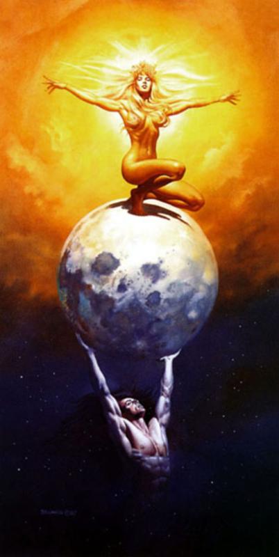 Sun And The Moon By Boris Vallejo