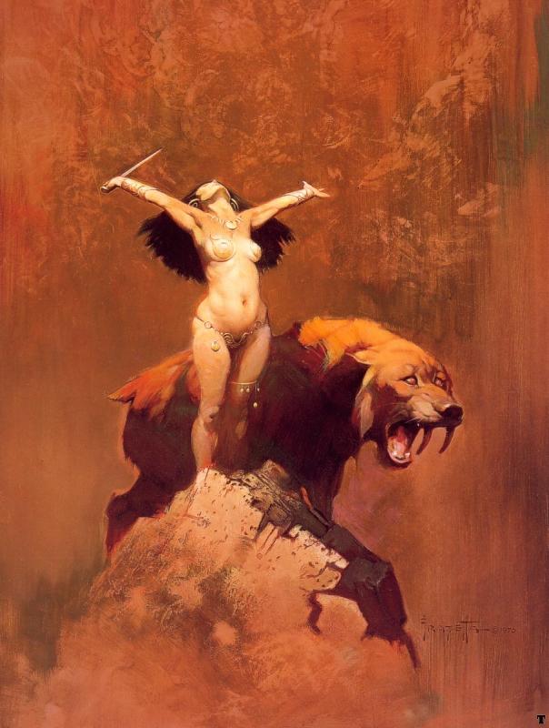 Sungoddess By Frank Frazetta