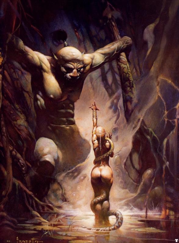Swamp Demon By Frank Frazetta