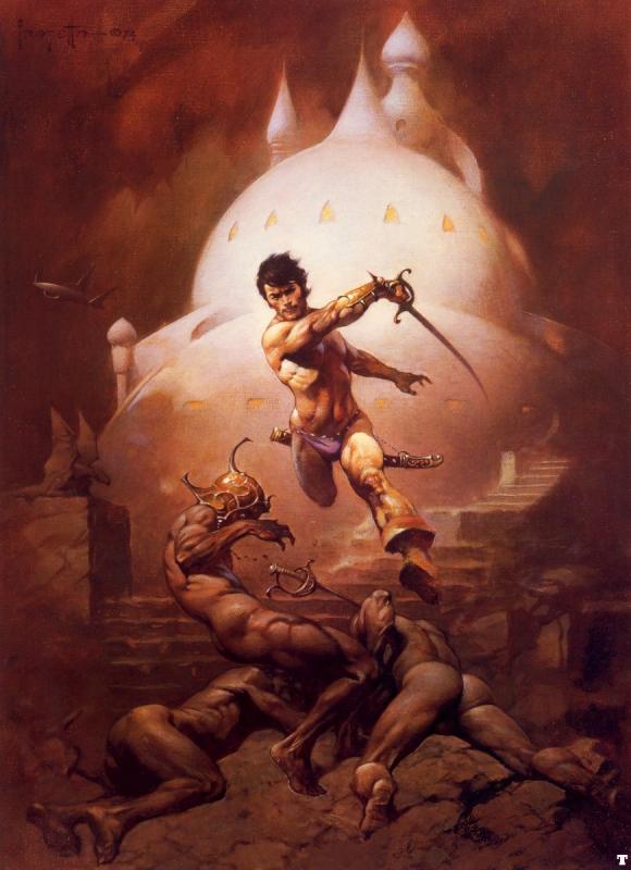 Swords Of Mars By Frank Frazetta