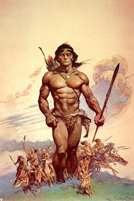 Tarzan And The Antmen By Frank Frazetta