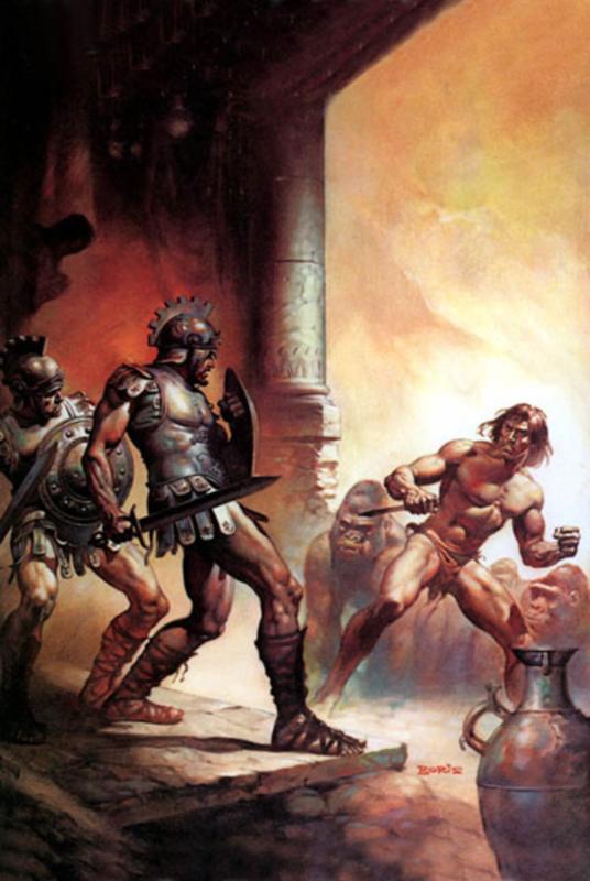 Tarzan And The Legionaires By Boris Vallejo