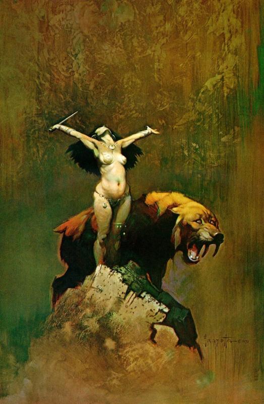 Tiger Woman By Frank Frazetta