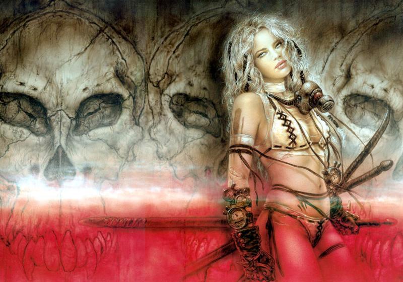 Visions Underground In Magenta By Luis Royo