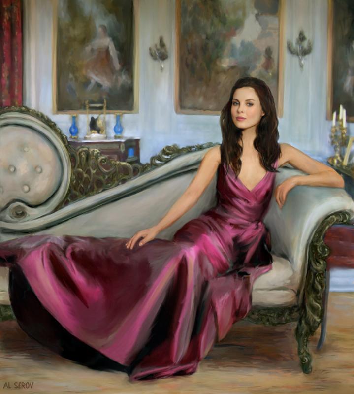 Vlada On The Sofa By Al Serov
