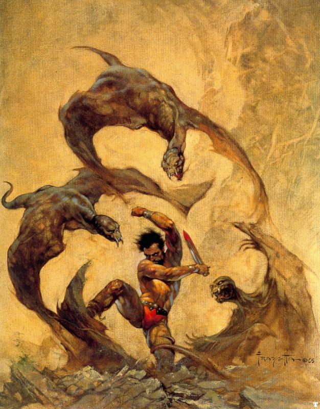 Wingedterror By Frank Frazetta