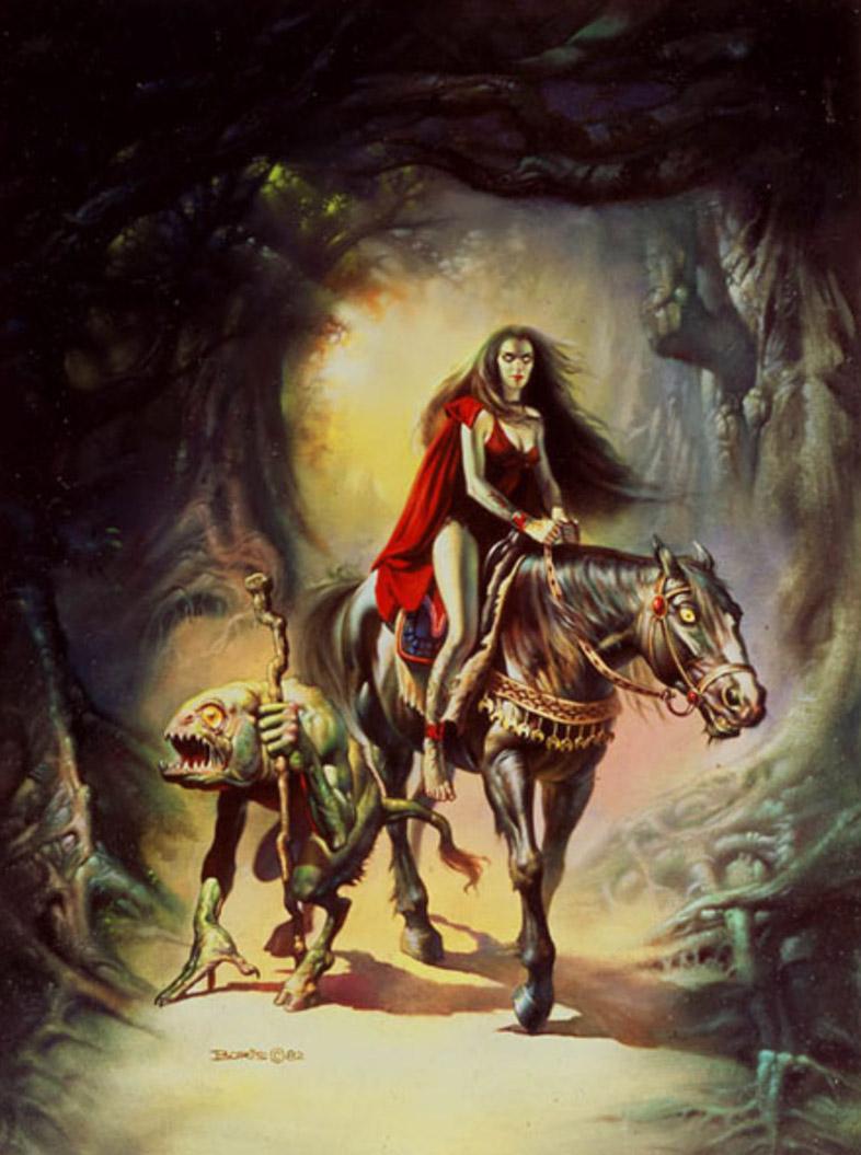 Witch And Her Familiar By Boris Vallejo