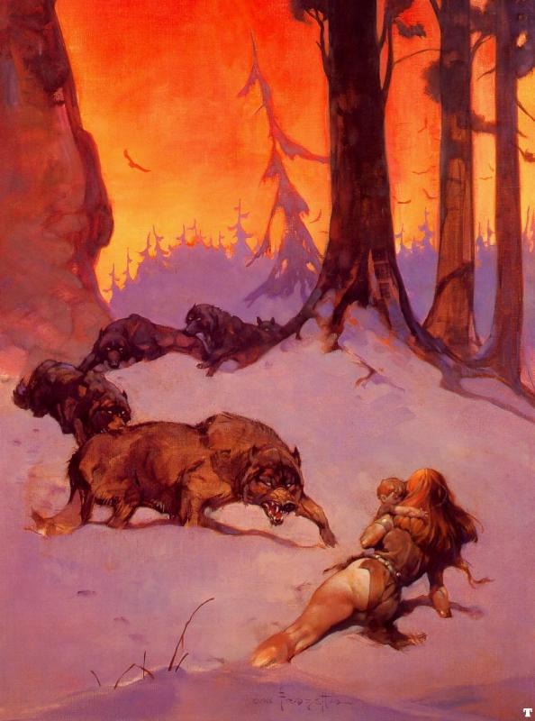 Wolfpack By Frank Frazetta