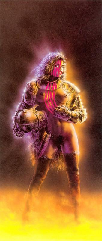 Women Behind Curtain 1 By Luis Royo
