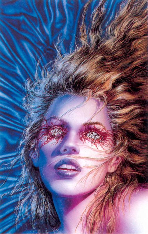 Women Red Dragon By Luis Royo