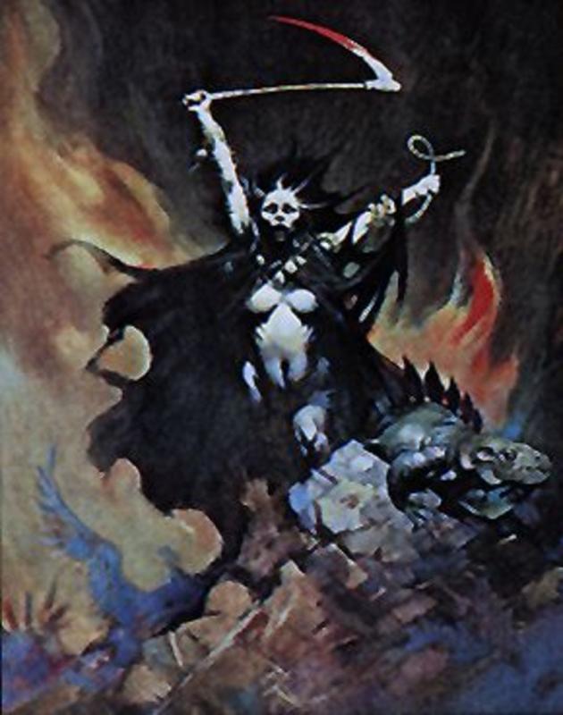 Women Scythe By Frank Frazetta