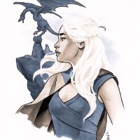 Chris Evenhuis-Daenerys Marker Sketch By Chrisevenhuis-D7jfxkx