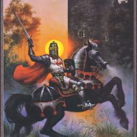 Knight at Sunset