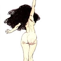 Girl with Dagger Raised